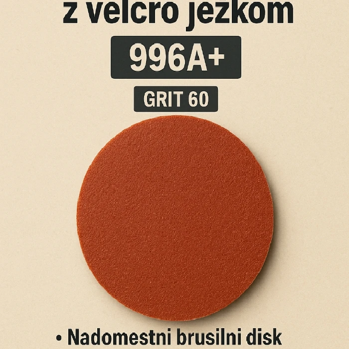 Brusni disk 15cm z velcro ježkom 996A  grit 60